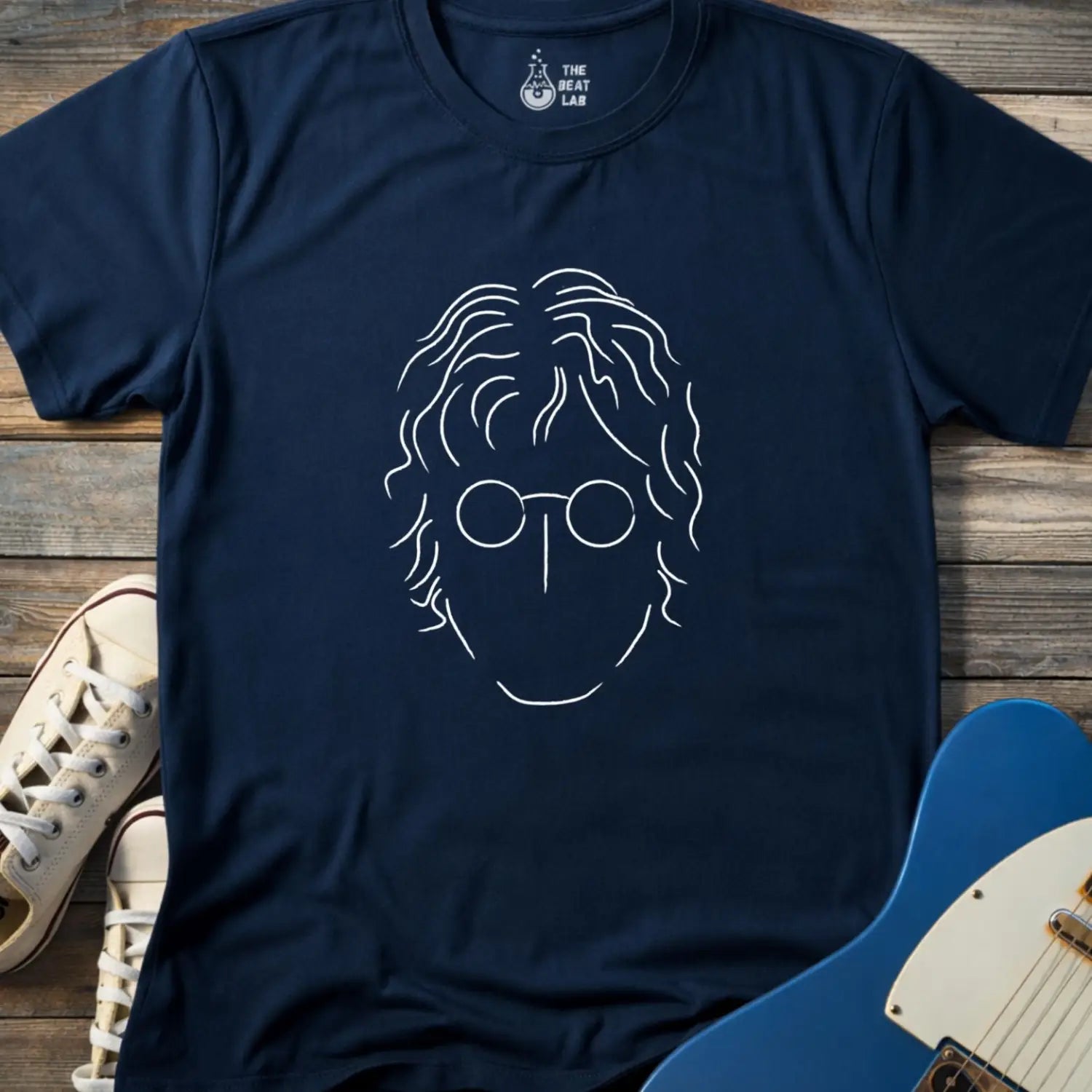 John Lennon T-shirt - Navy / S - T-Shirt