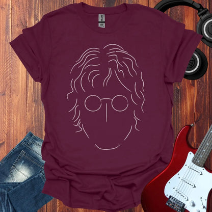 John Lennon T-shirt Maroon