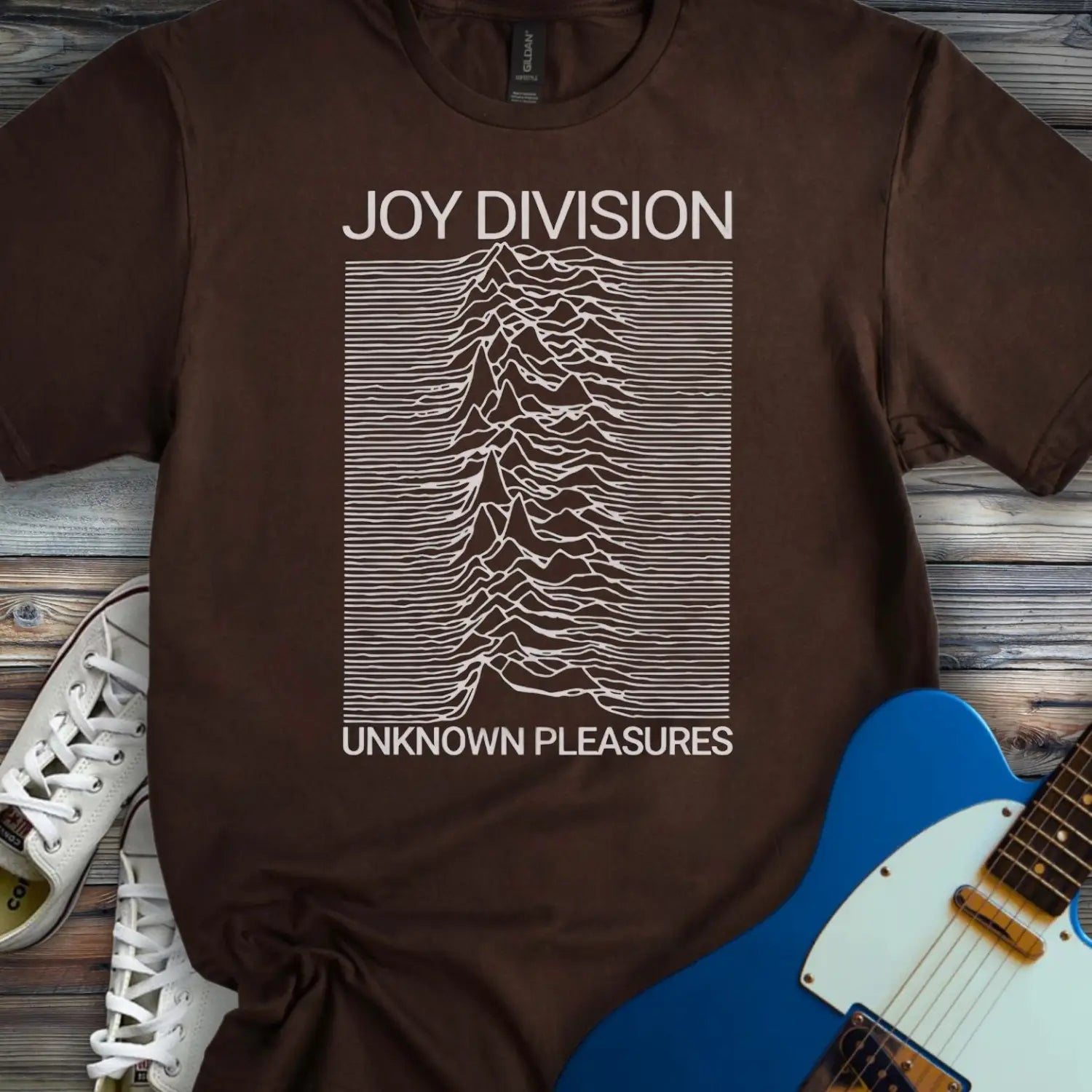 Joy Division Unknown Pleasures T-shirt - Dark Chocolate / S - T-Shirt