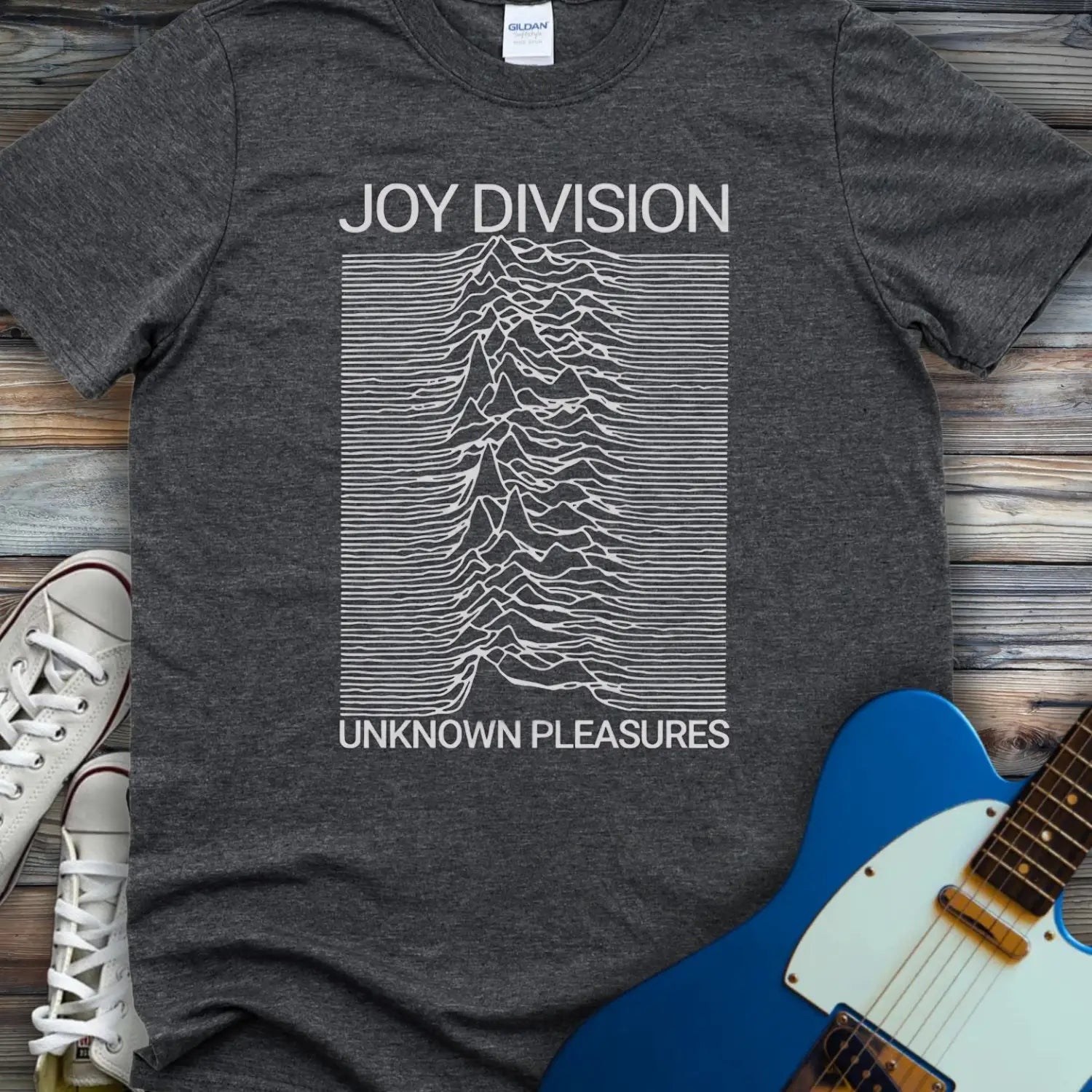 Joy Division Unknown Pleasures T-shirt - Dark Heather Grey / S - T-Shirt