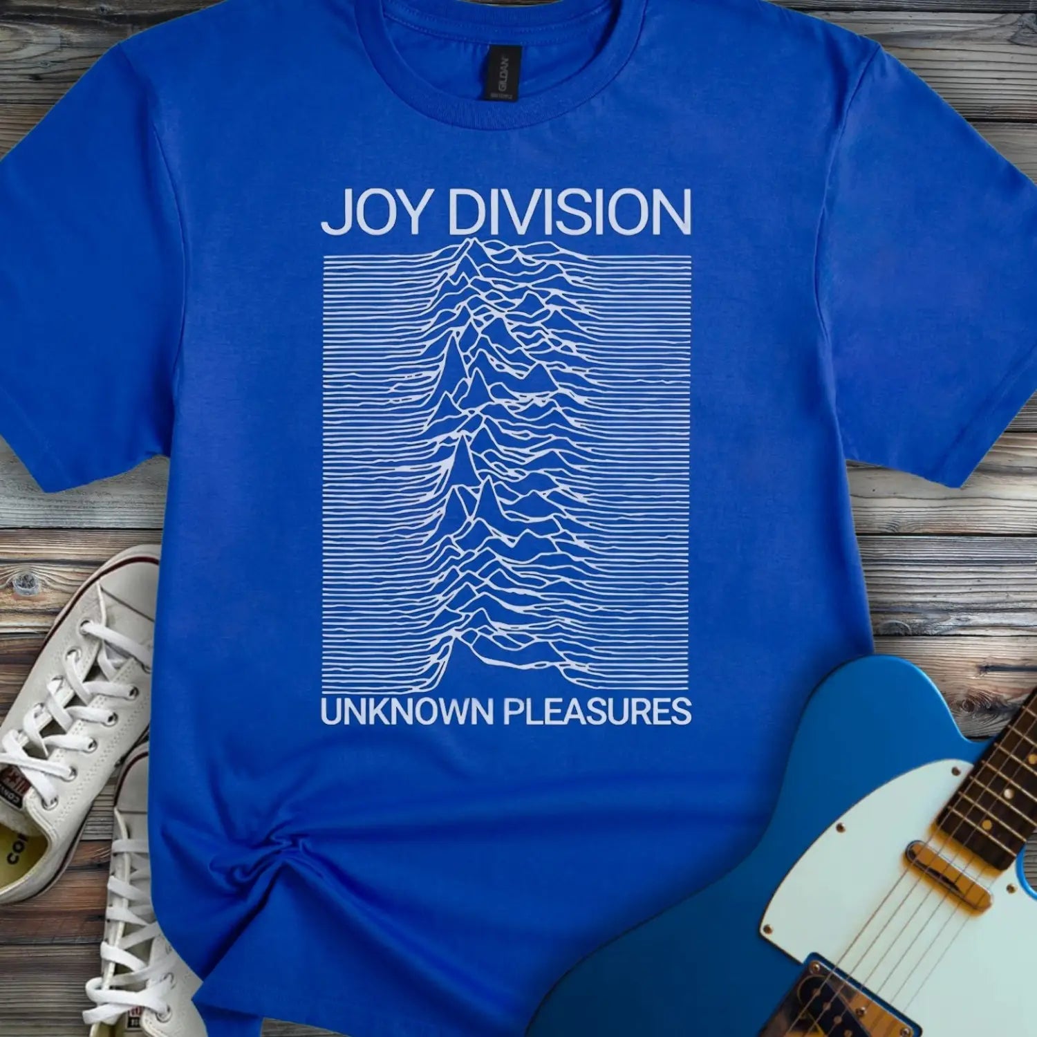 Joy Division Unknown Pleasures T-shirt - Royal / S - T-Shirt