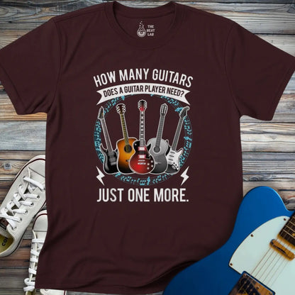 Just One More Guitar T-shirt - Dark Chocolate / S - T-Shirt