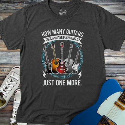 Just One More Guitar T-shirt - Dark Heather Grey / S - T-Shirt