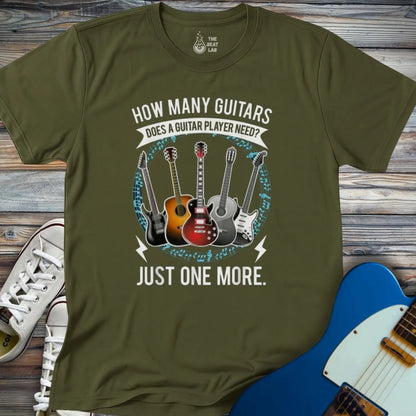 Just One More Guitar T-shirt - Military Green / S - T-Shirt