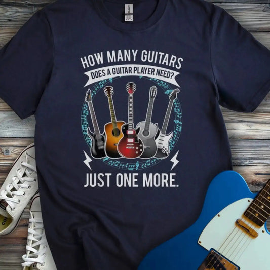Just One More Guitar T-shirt Navy