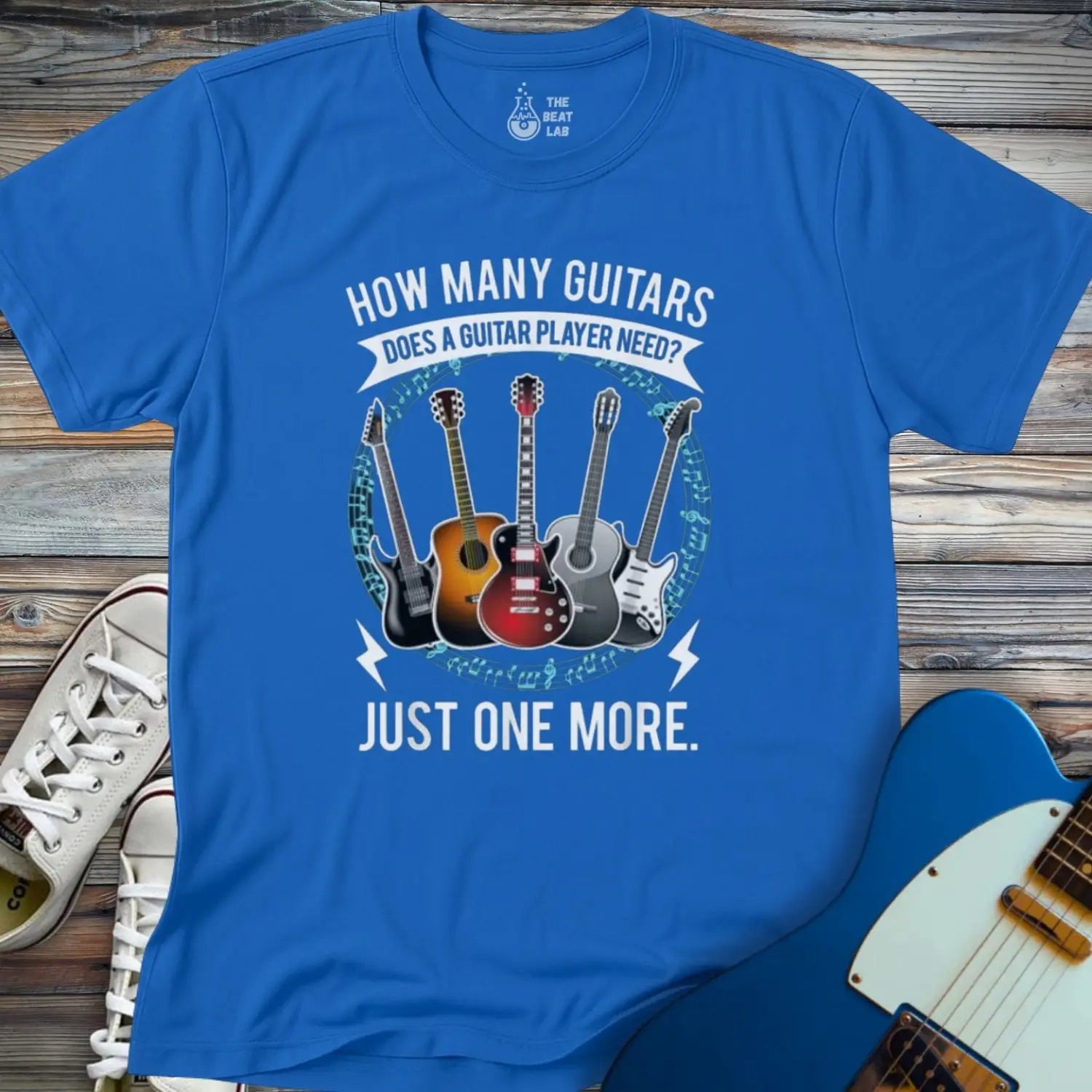 Just One More Guitar T-shirt - Royal / S - T-Shirt