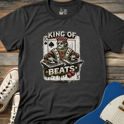 King of Beats T-shirt - Dark Heather Grey / S - T-Shirt