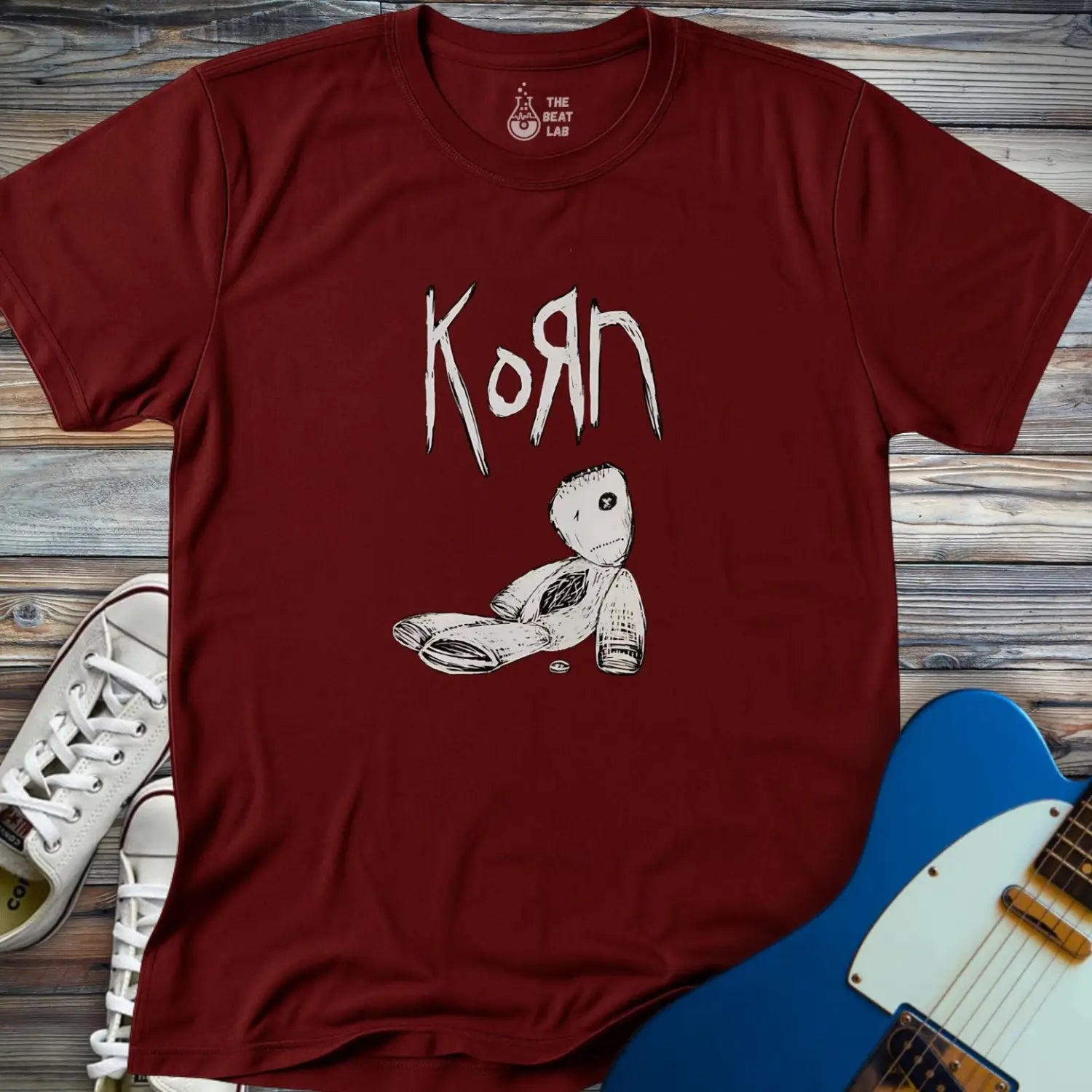 Korn (I) T-shirt - Maroon / S - T-Shirt