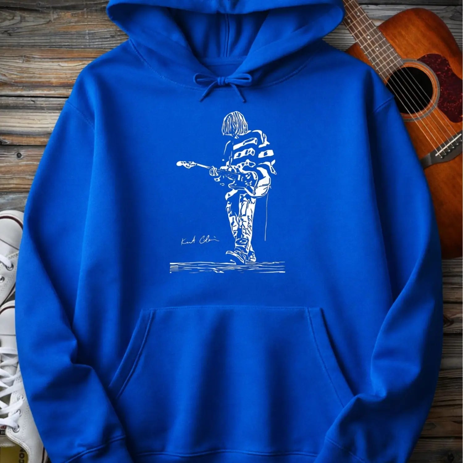 Kurt Cobain Hoodie - Royal / S - Hoodie