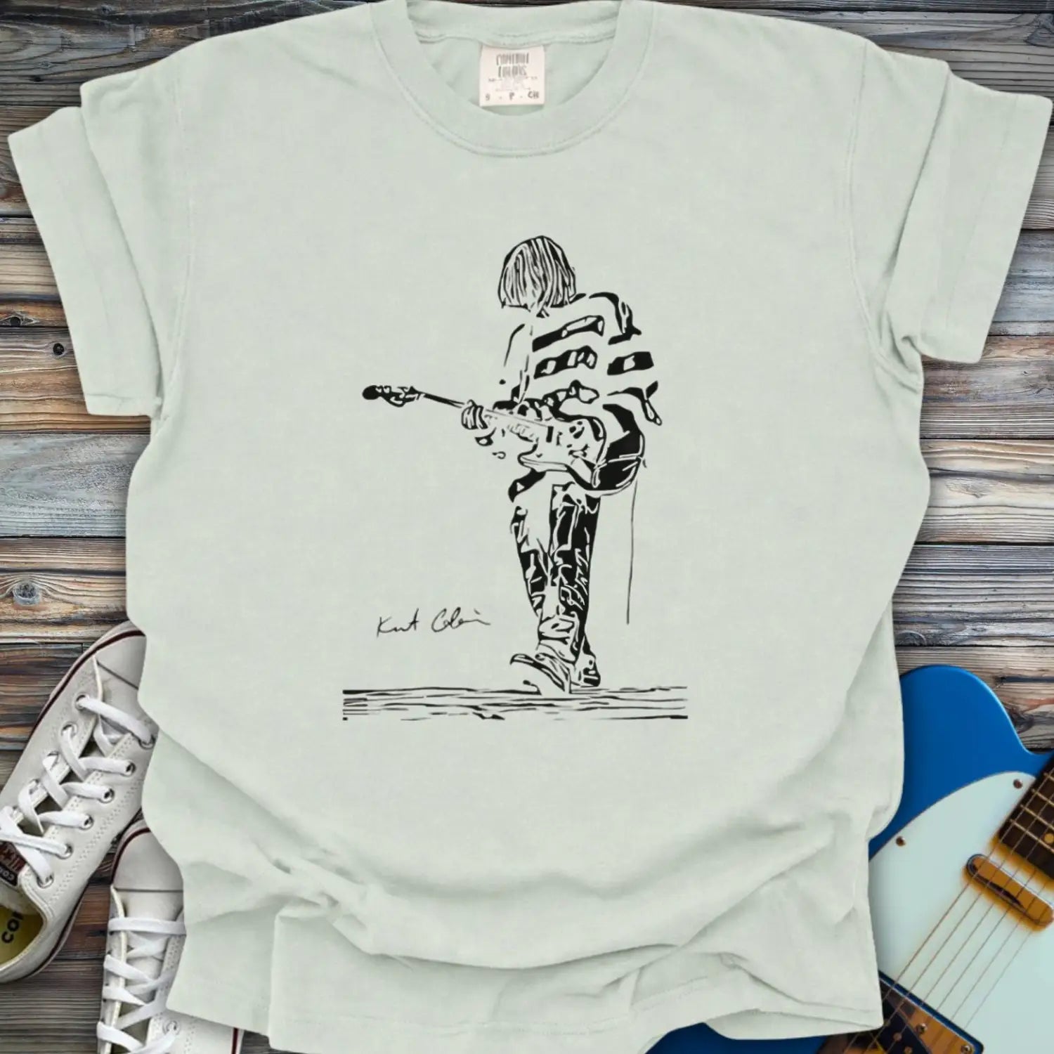 Kurt Cobain Nirvana Comfort Colors Shirt - Bay / S - T-Shirt