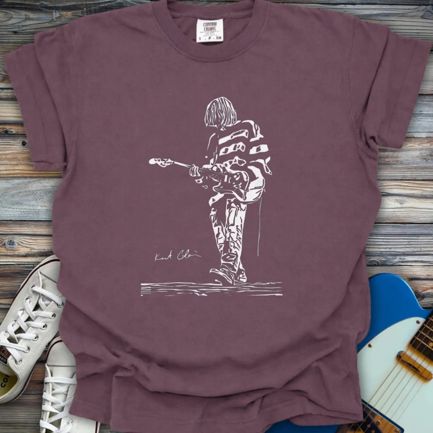 Kurt Cobain Nirvana Comfort Colors Shirt - Berry / S - T-Shirt