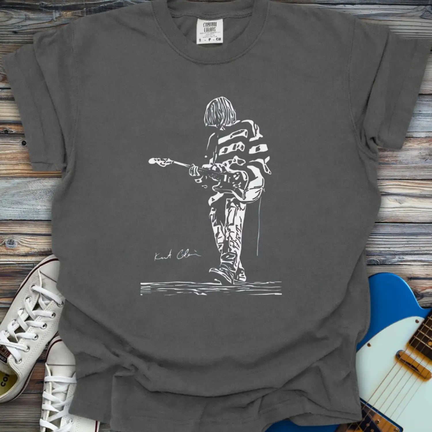 Kurt Cobain Nirvana Comfort Colors Shirt - Pepper / S - T-Shirt