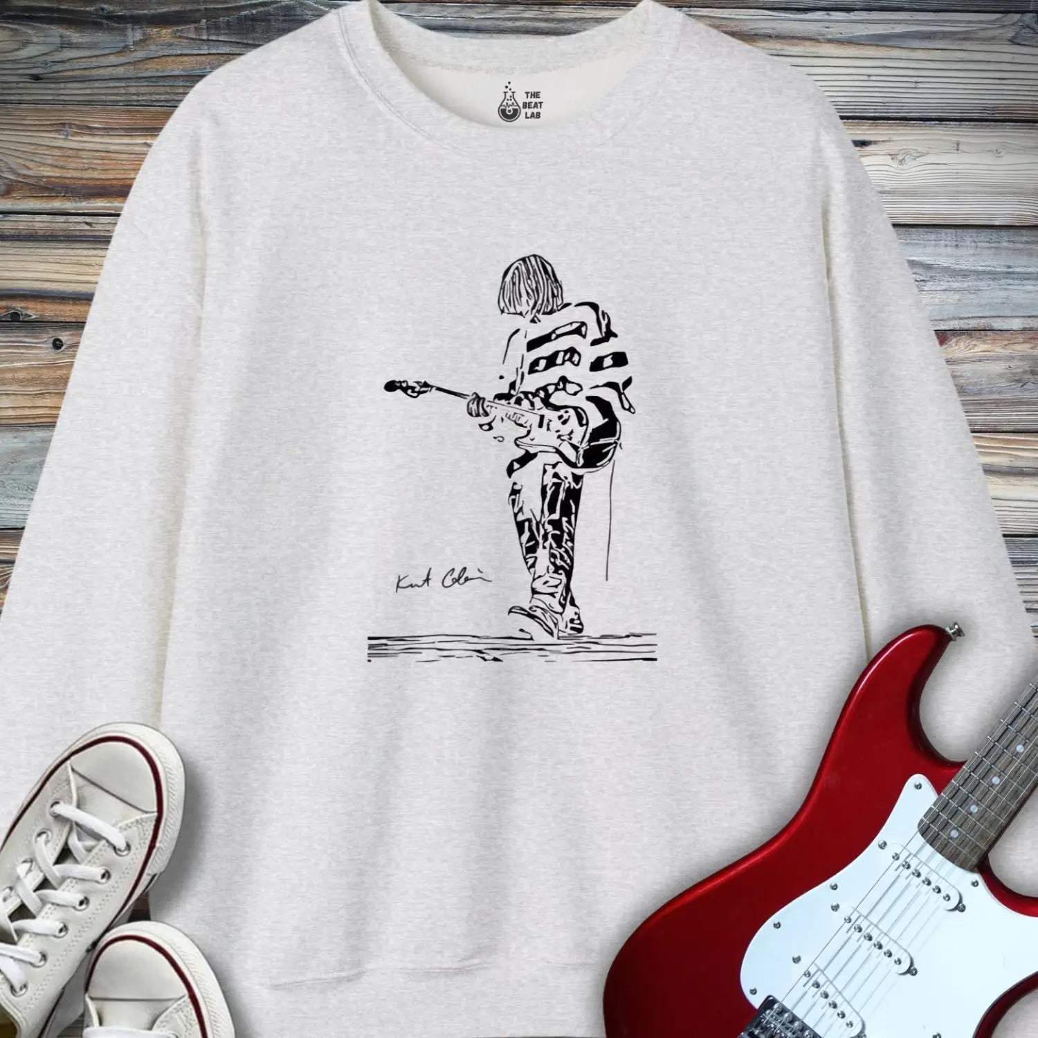 Kurt Cobain Sweatshirt - Ash / S - Sweatshirt