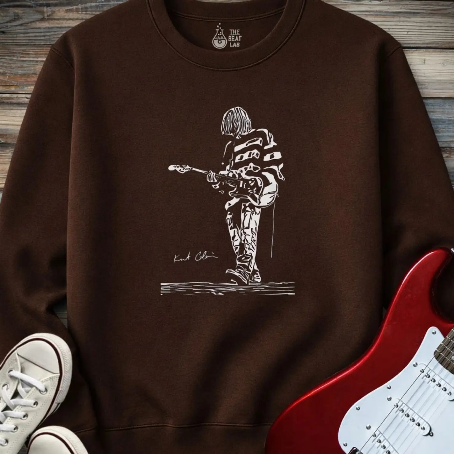 Kurt Cobain Sweatshirt - Dark Chocolate / S - Sweatshirt