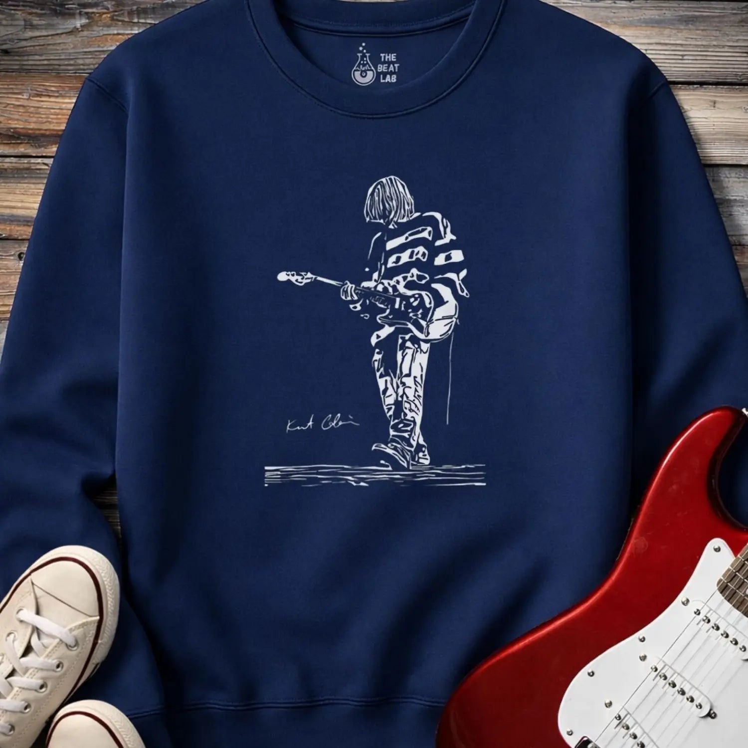 Kurt Cobain Sweatshirt - Navy / S - Sweatshirt