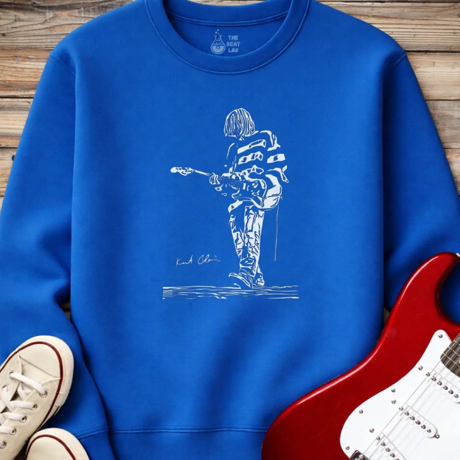Kurt Cobain Sweatshirt - Royal / S - Sweatshirt