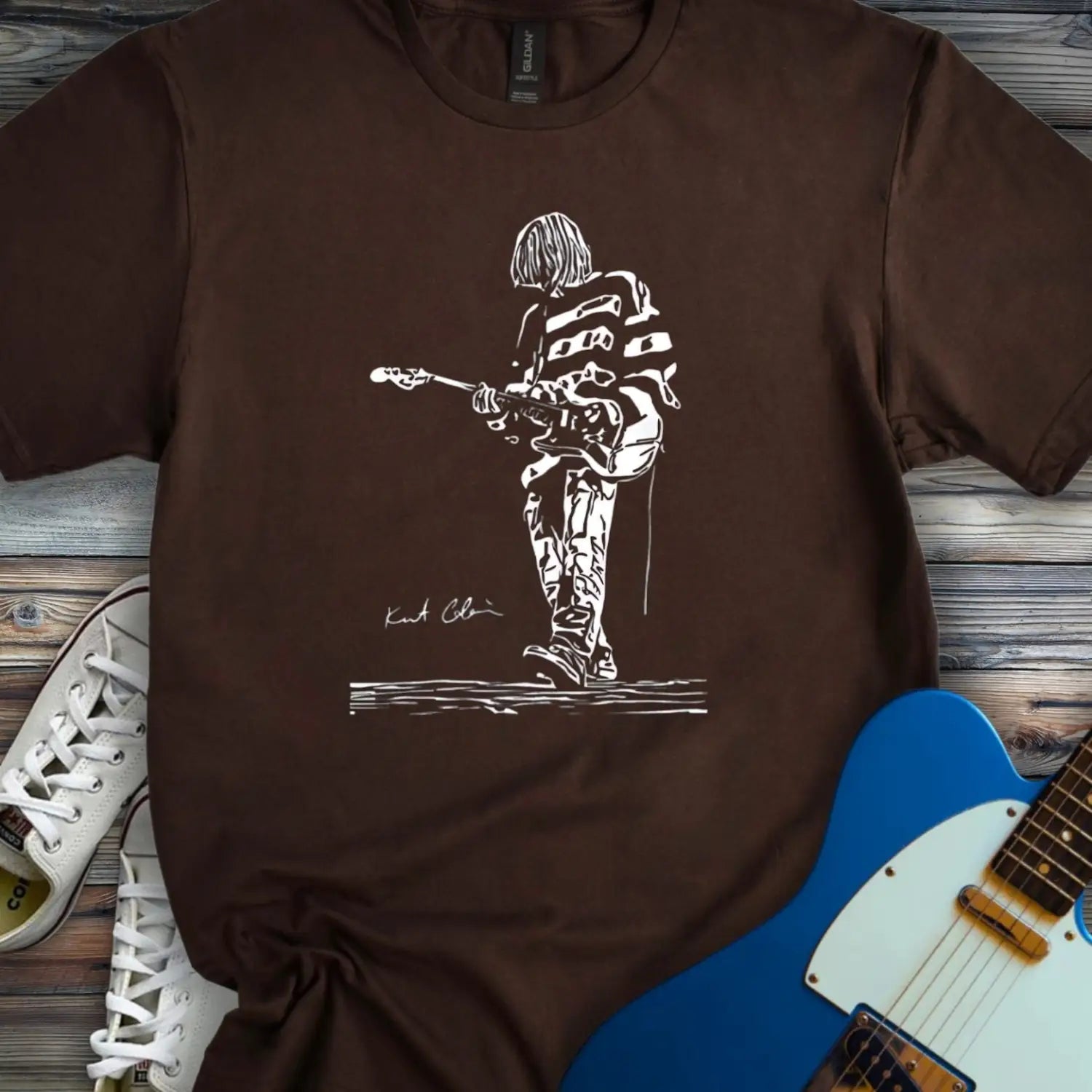 Kurt Cobain T-shirt Dark Chocolate