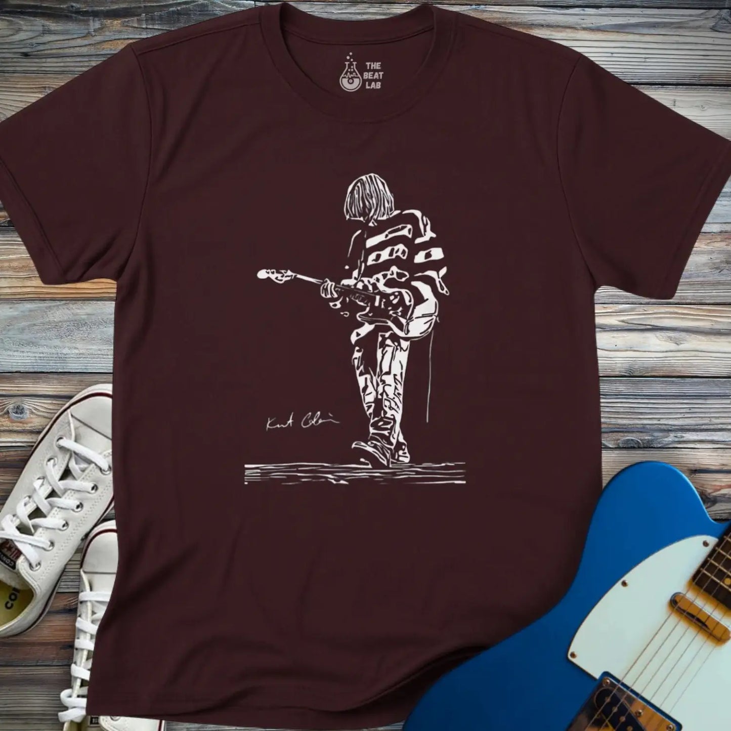 Kurt Cobain T-shirt - Dark Chocolate / S - T-Shirt