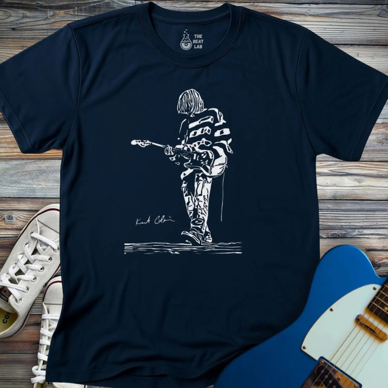 Kurt Cobain T-shirt - Navy / S - T-Shirt