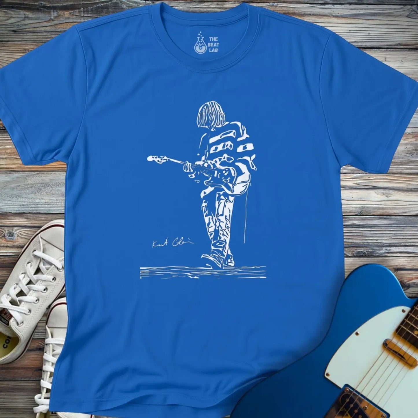 Kurt Cobain T-shirt - Royal / S - T-Shirt