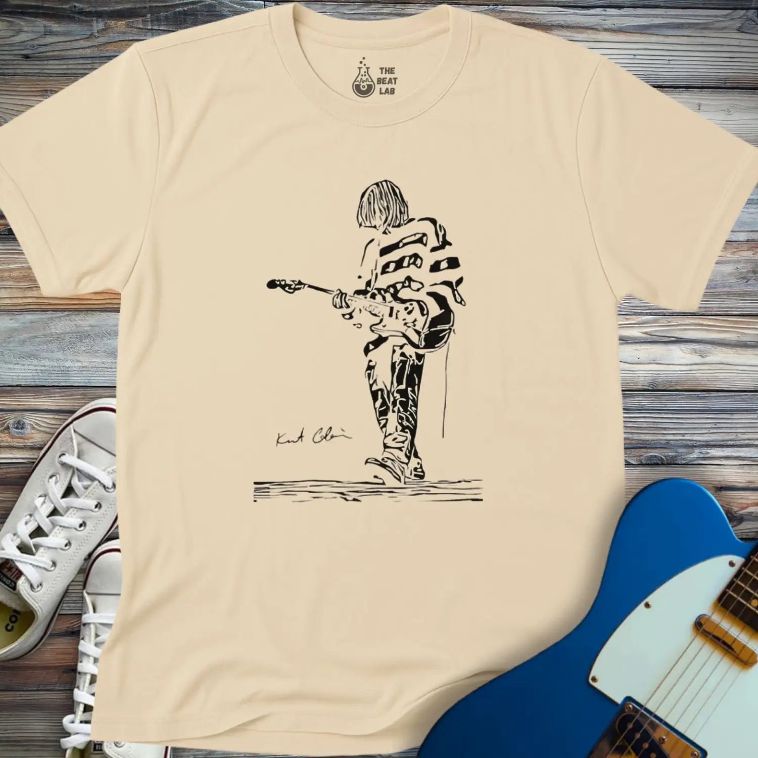 Kurt Cobain T-shirt - Sand / S - T-Shirt