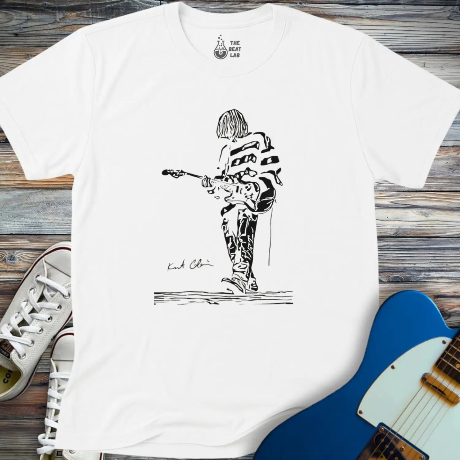Kurt Cobain T-shirt - White / S - T-Shirt