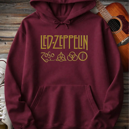 Led Zeppelin Hoodie - Maroon / S - Hoodie