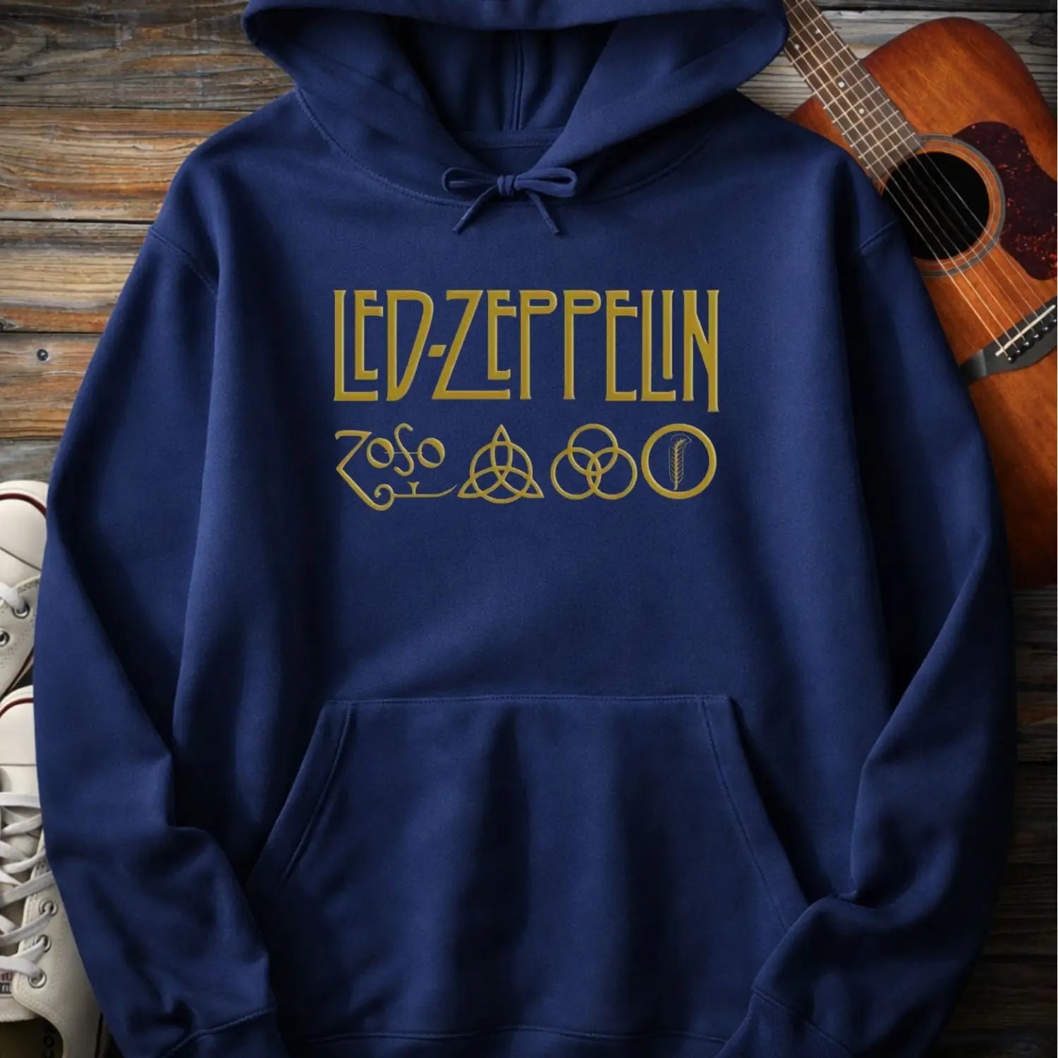 Led Zeppelin Hoodie - Navy / S - Hoodie