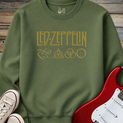 Led Zeppelin Sweatshirt - Military Green / S - Sweatshirt