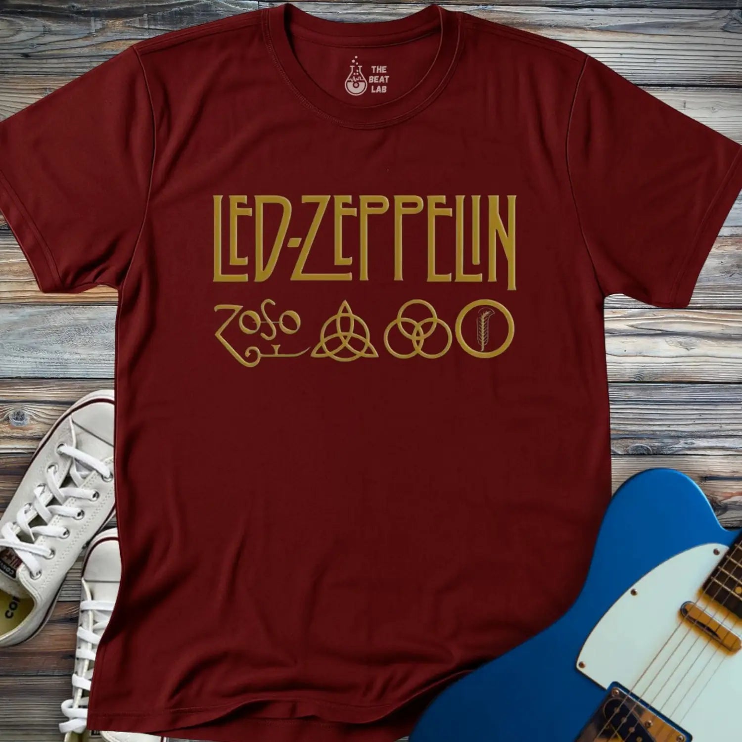 Led Zeppelin T-shirt - Maroon / S - T-Shirt