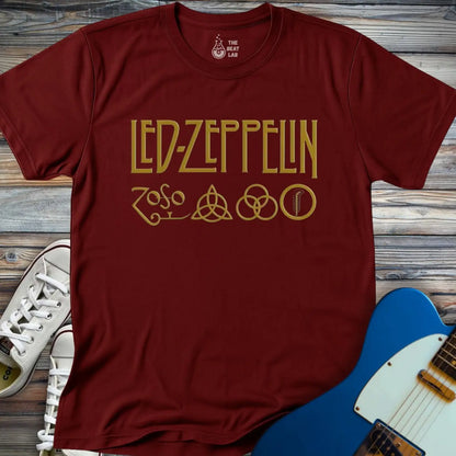 Led Zeppelin T-shirt - Maroon / S - T-Shirt