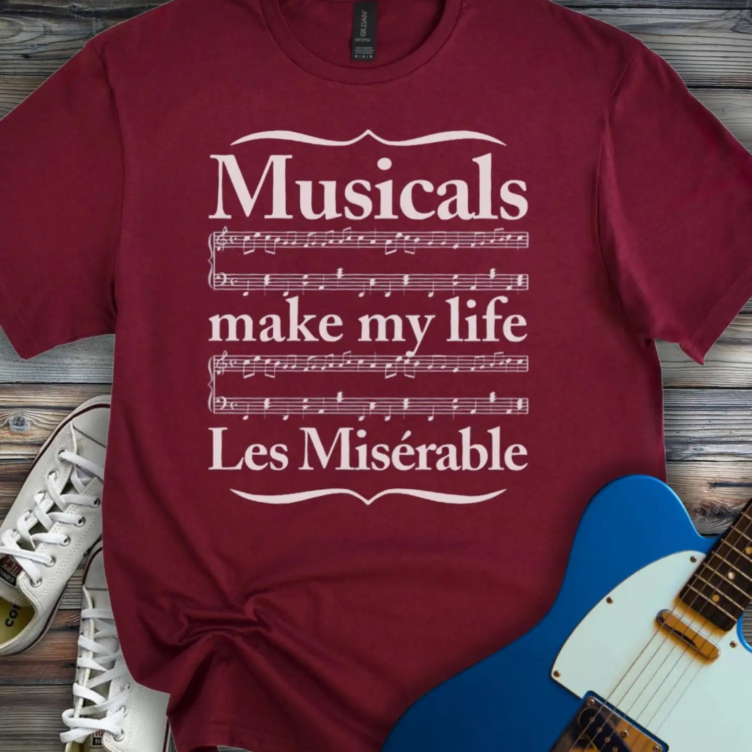Les Misérable T-shirt - Maroon / S - T-Shirt
