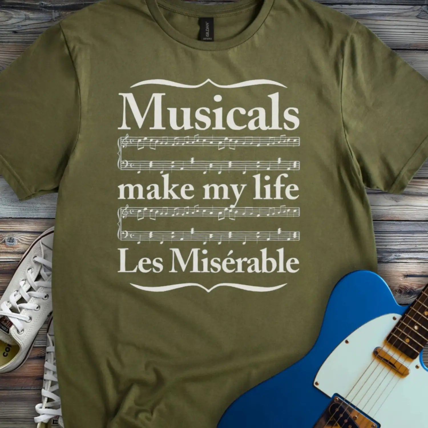 Les Misérable T-shirt - Military Green / S - T-Shirt