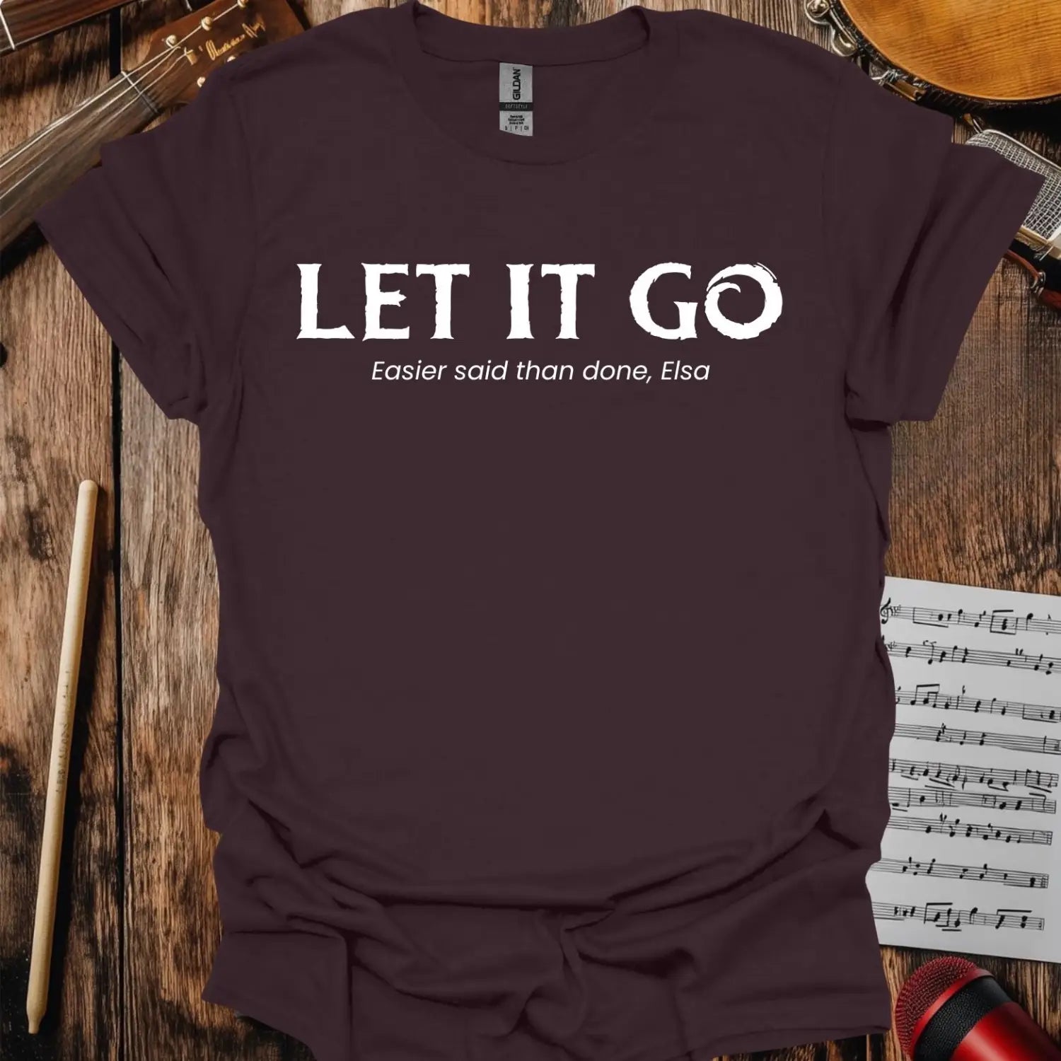 Let It Go T-shirt Dark Chocolate