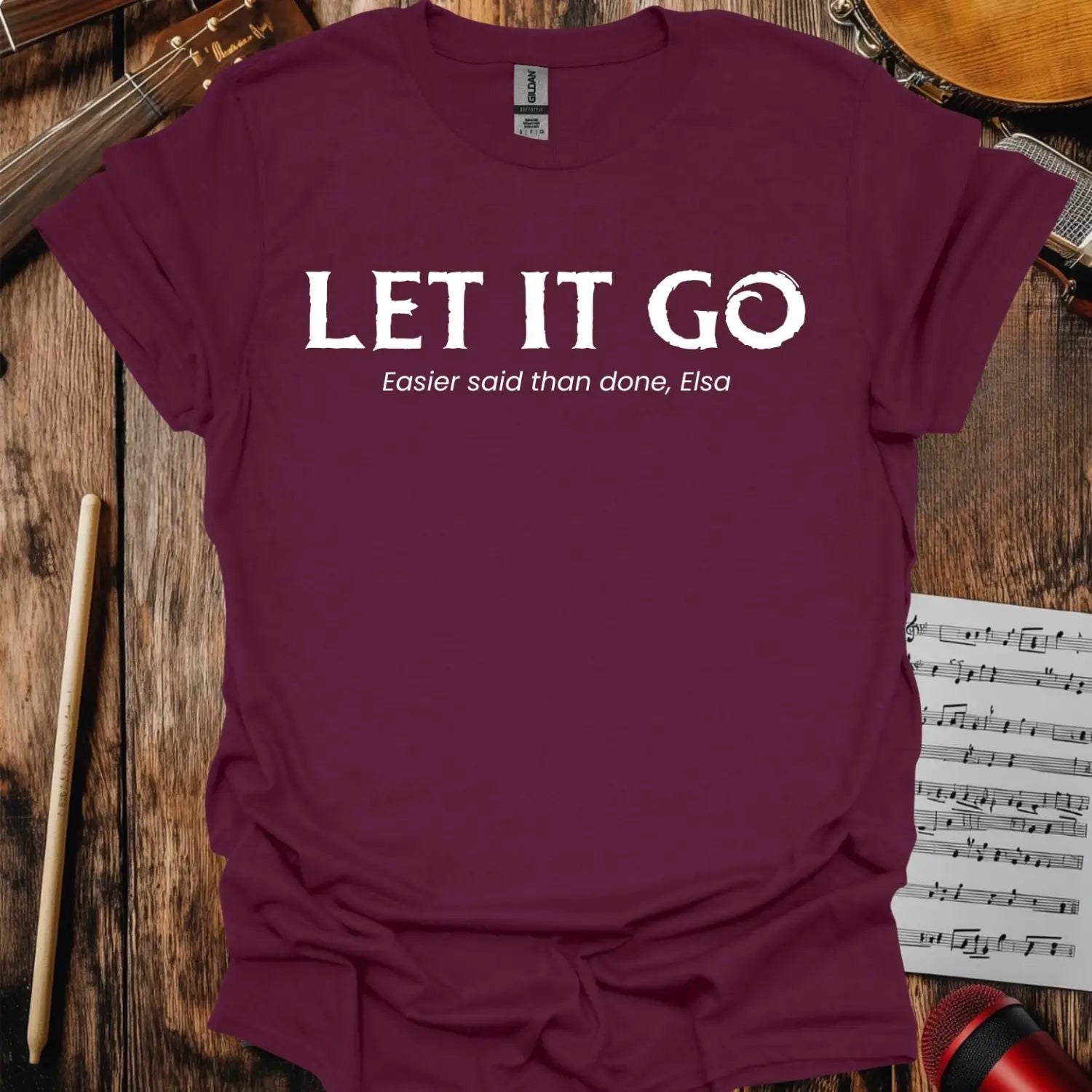 Let It Go T-shirt Maroon
