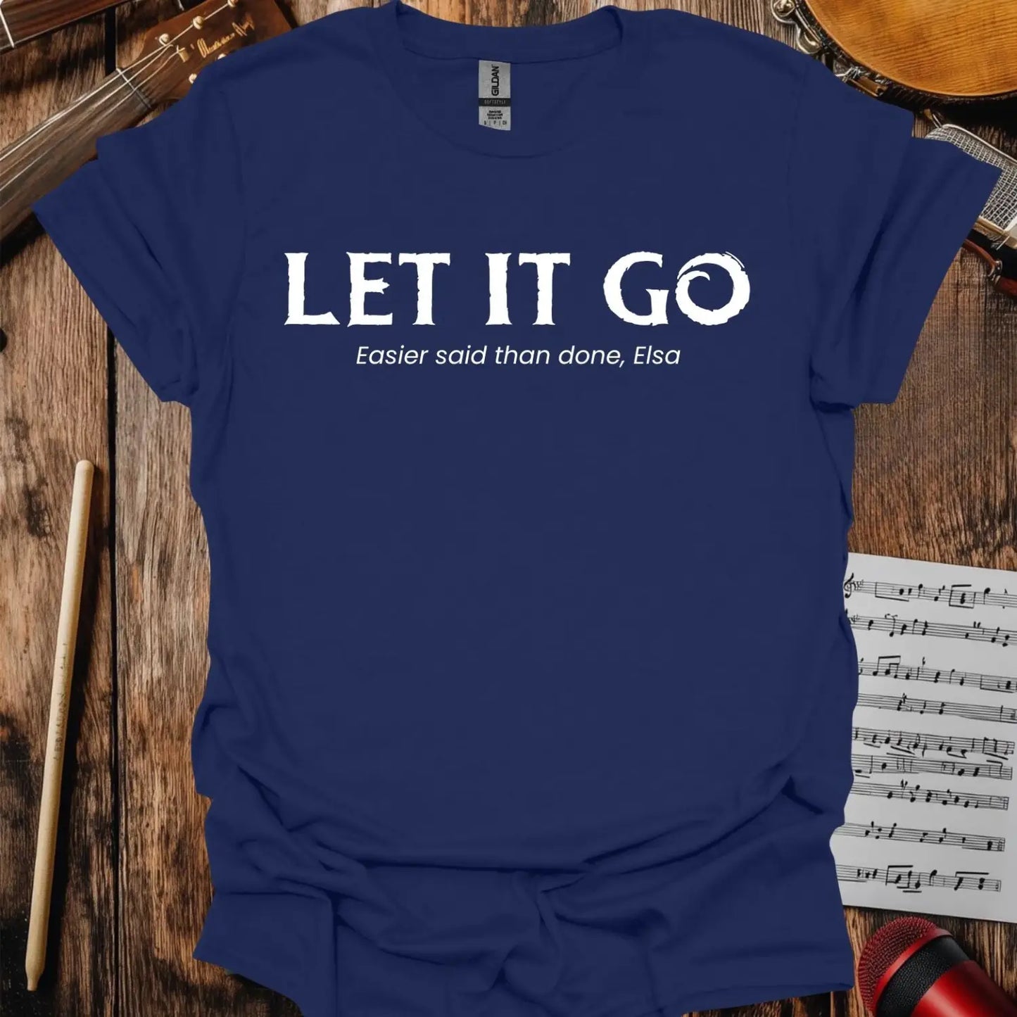 Let It Go T-shirt Navy