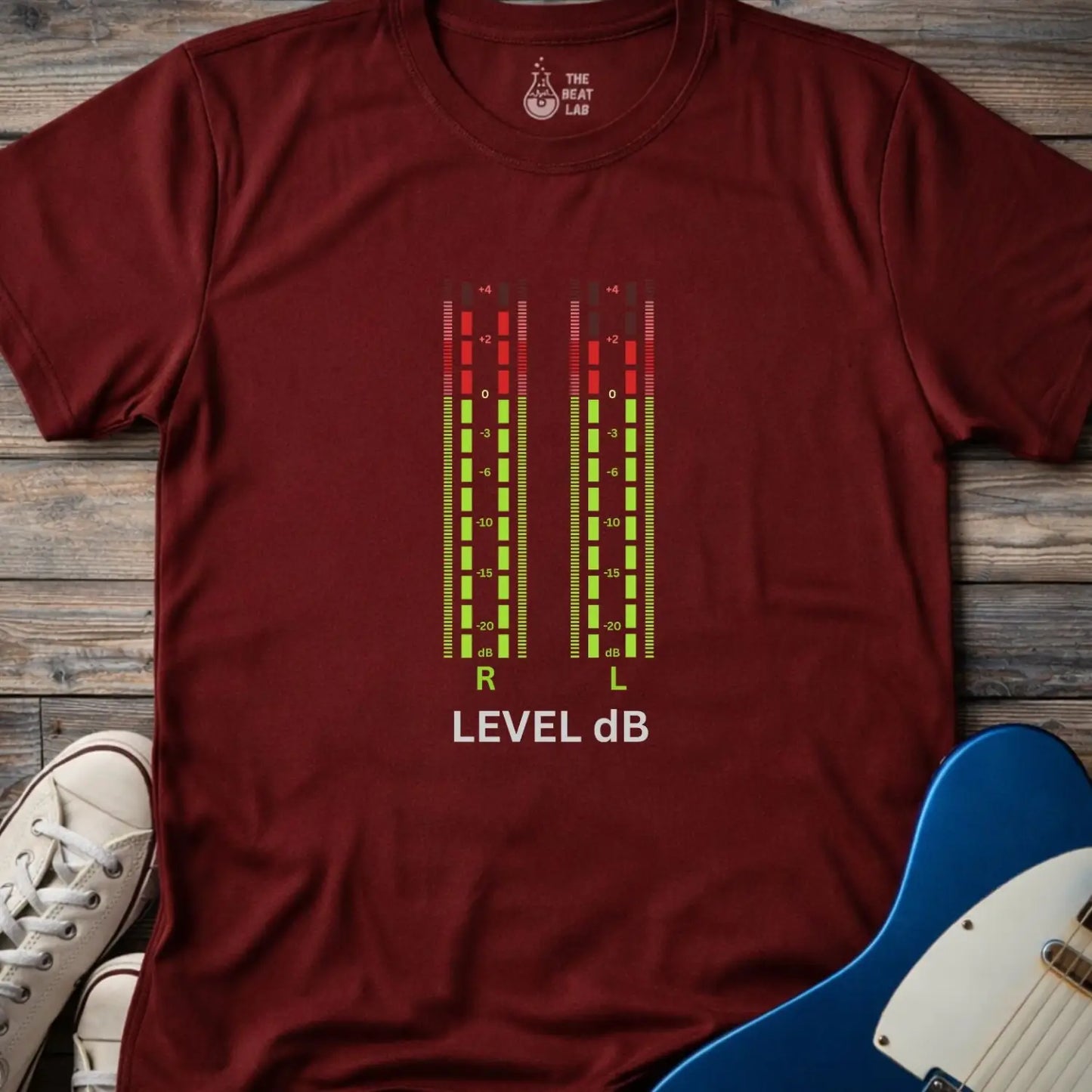 Level dB T-shirt - Maroon / S - T-Shirt