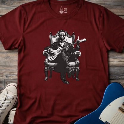 Lincoln Guitarist T-shirt - Maroon / S - T-Shirt