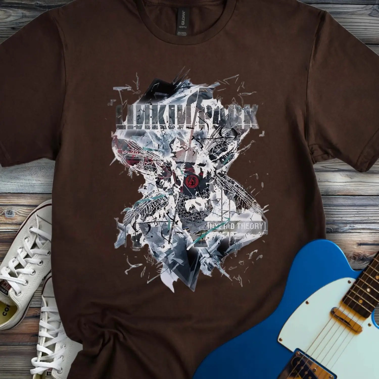 Linkin Park Hybrid Theory T-shirt - Dark Chocolate / S - T-Shirt