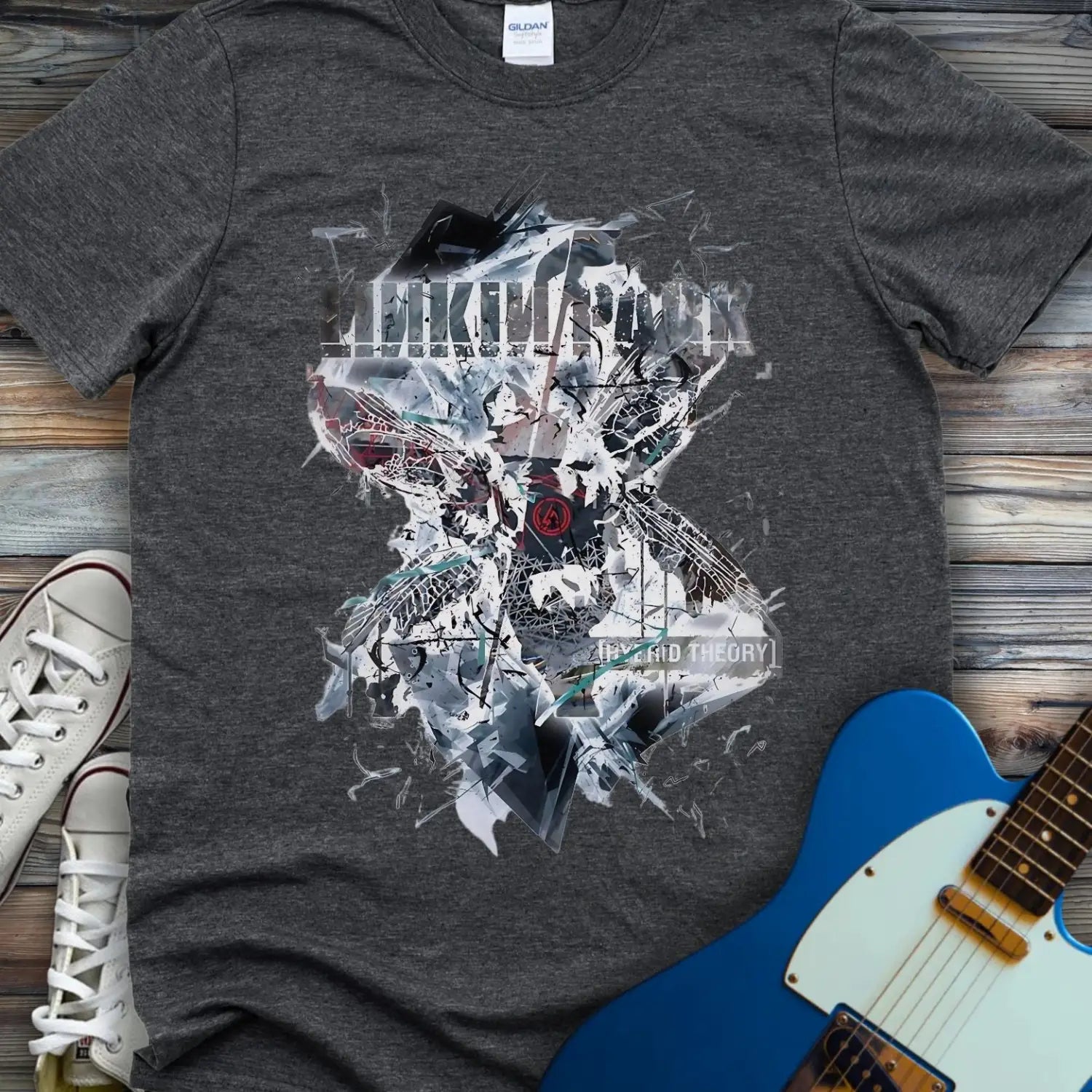 Linkin Park Hybrid Theory T-shirt - Dark Heather Grey / S - T-Shirt