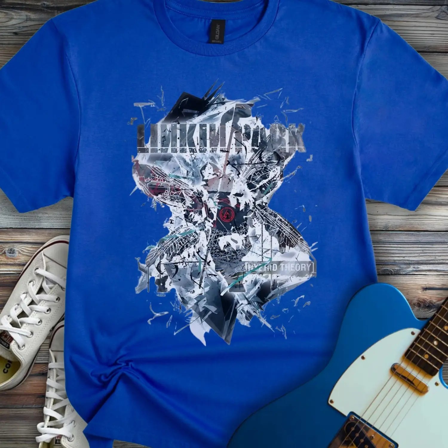 Linkin Park Hybrid Theory T-shirt - Royal / S - T-Shirt
