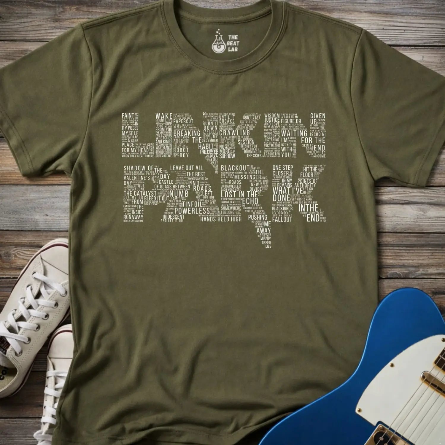 Linkin Park Tribute T-shirt - Military Green / S - T-Shirt