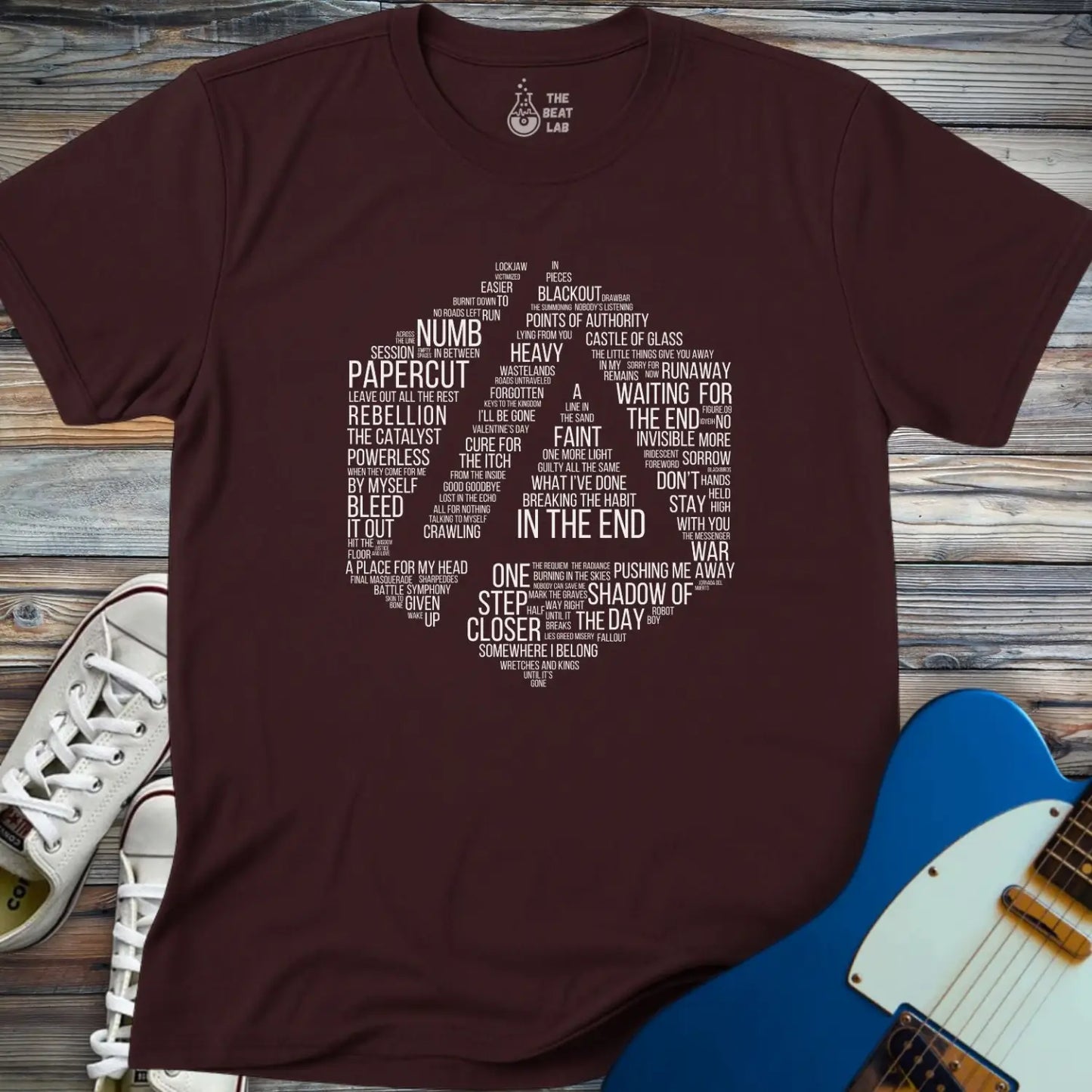 Linkin Park Typography T-shirt - Dark Chocolate / S - T-Shirt