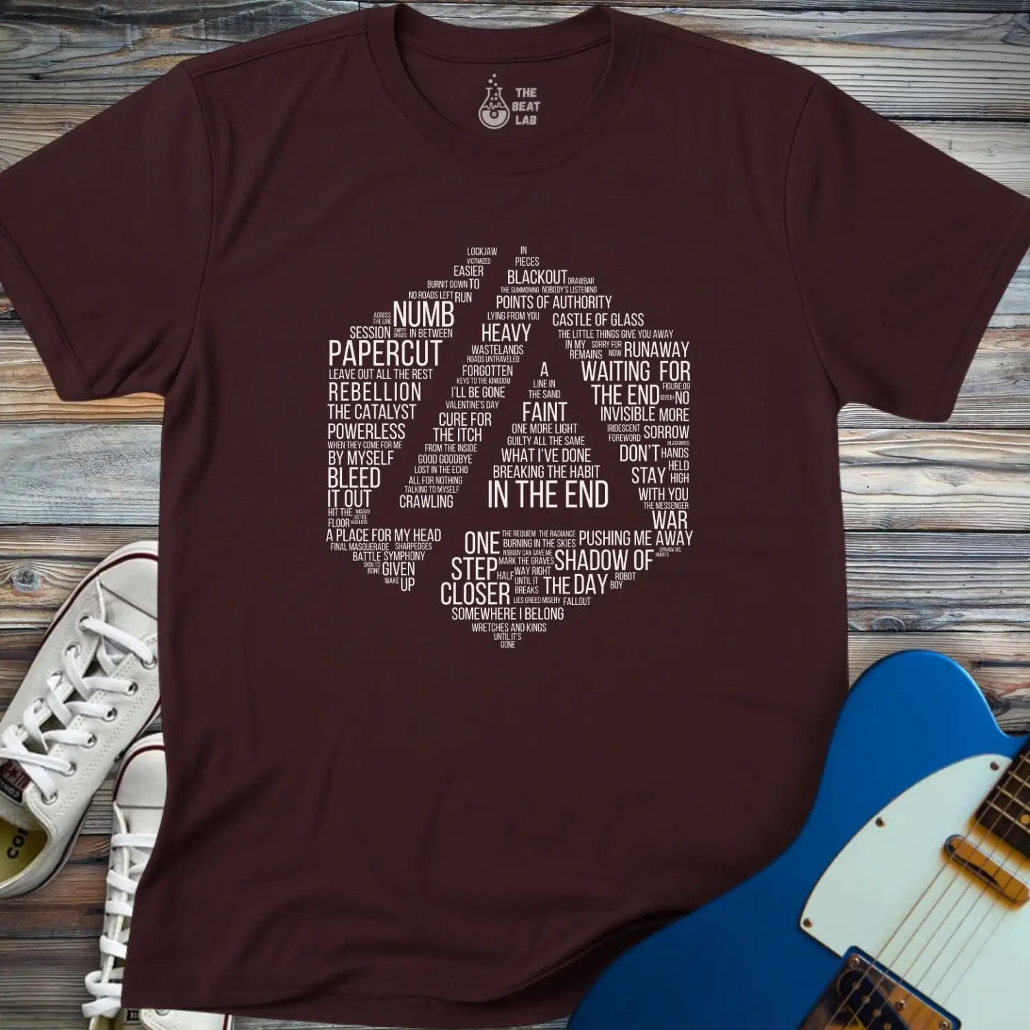 Linkin Park Typography T-shirt - Dark Chocolate / S - T-Shirt
