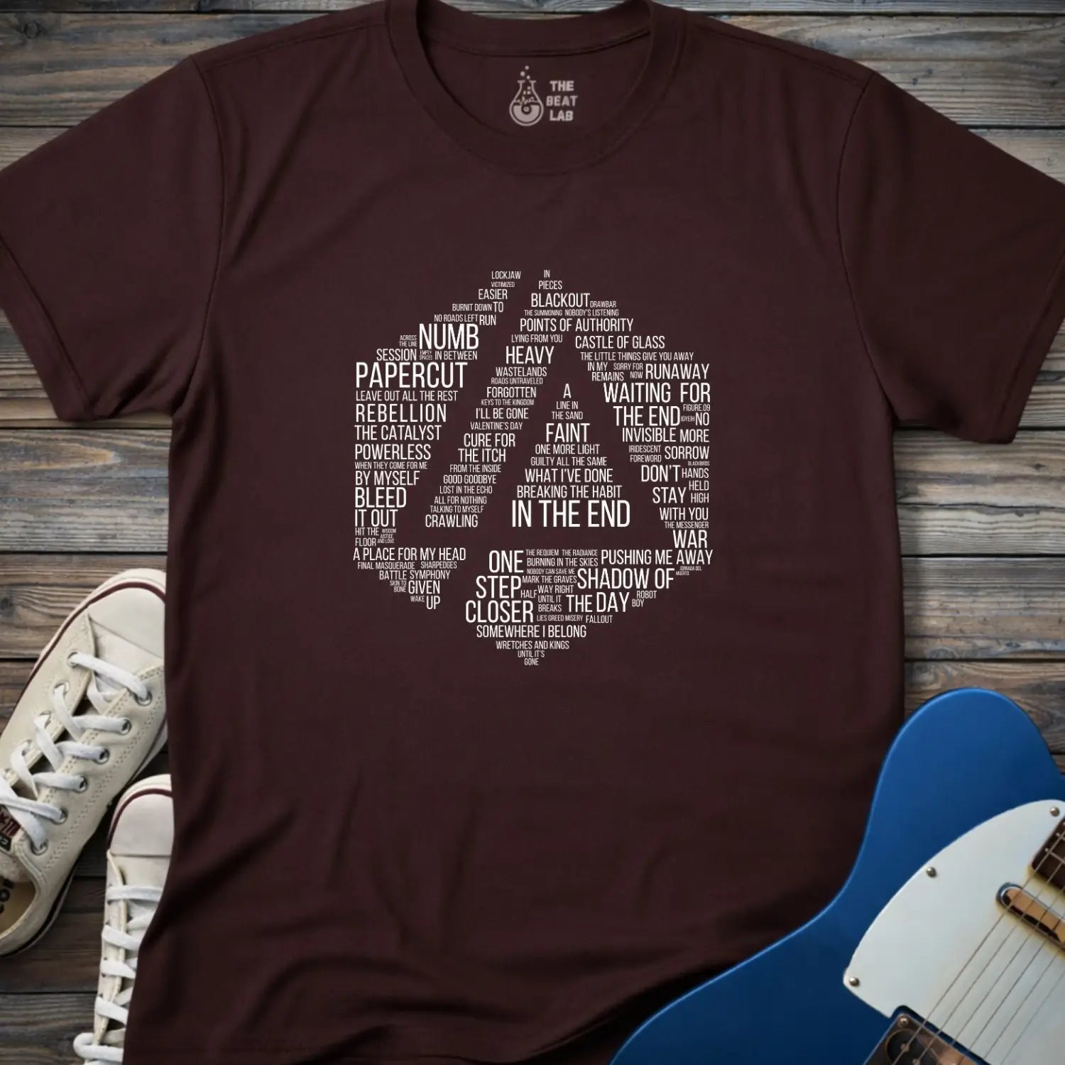 Linkin Park Typography T-shirt - Dark Chocolate / S - T-Shirt