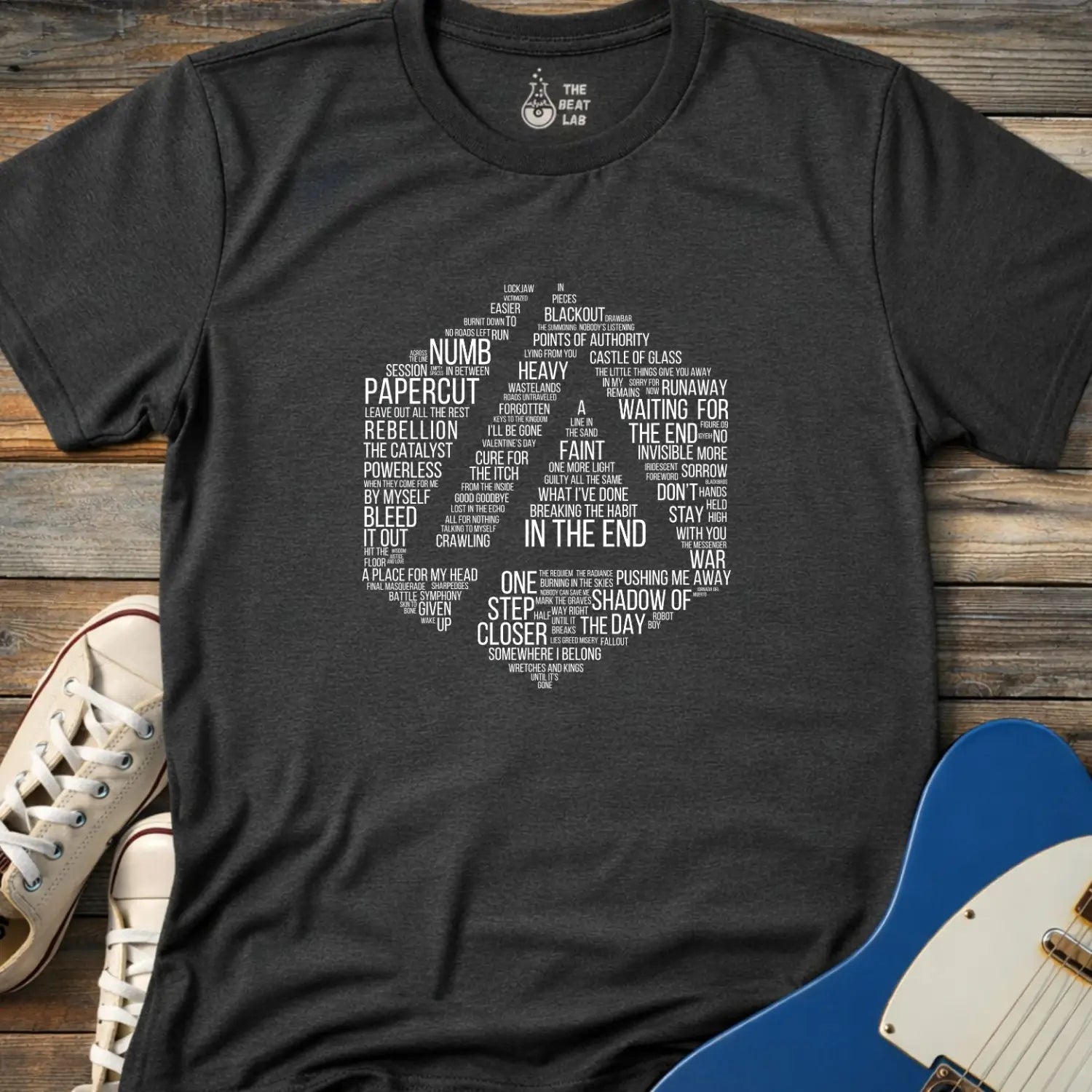 Linkin Park Typography T-shirt - Dark Heather Grey / S - T-Shirt