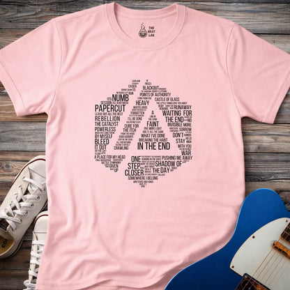 Linkin Park Typography T-shirt - Light Pink / S - T-Shirt