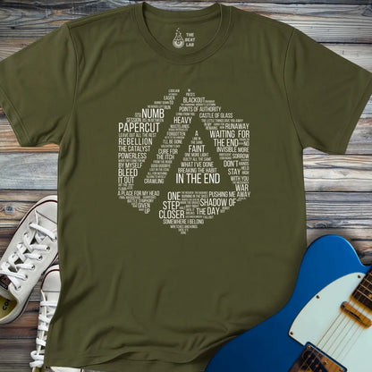 Linkin Park Typography T-shirt - Military Green / S - T-Shirt