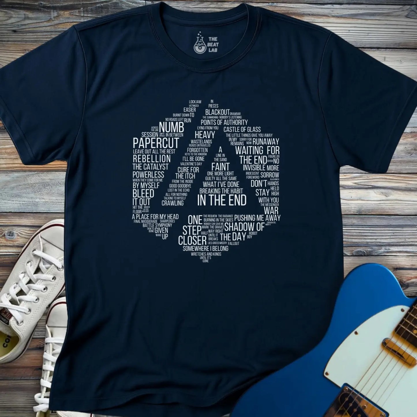Linkin Park Typography T-shirt - Navy / S - T-Shirt