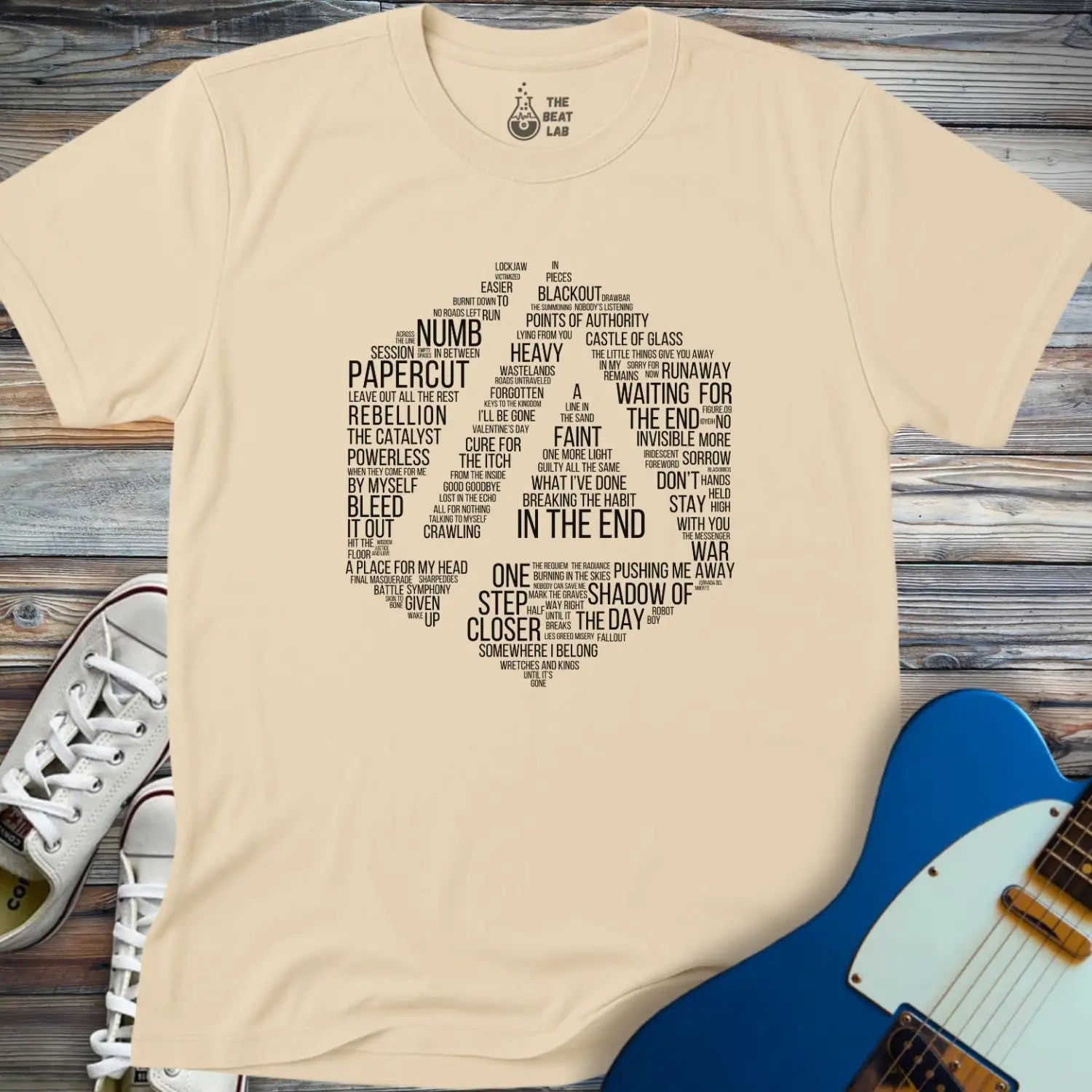 Linkin Park Typography T-shirt - Sand / S - T-Shirt